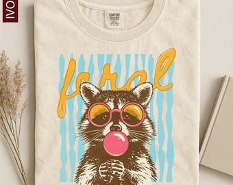 Feral Raccoon Shirt, Comfort Colors T-Shirt, Funny Animal Tee, In My Feral Era Shirt, Raccoon Rock Tee, Punk Raccoon Graphic Tee, Summer Top
