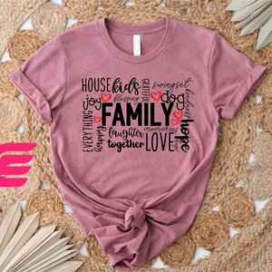 a t - shirt with the words family on it