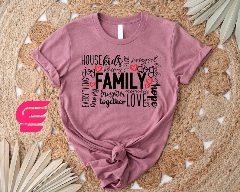 a t - shirt with the words family on it