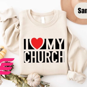 a shirt that says i love my church on it