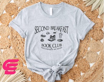 Second Breakfast Book Club Shirt, Bookish Sweatshirt, Bookworm Shirt, Book Lover Shirt, Literature Gift,Breakfast Lover Shirt,Book Club Gift