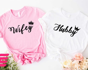 Wifey And Hubby Shirt,Wife And Hubs Shirt,Honeymoon Shirt,Just Married Shirt,Mr And Mrs Shirt,Wedding Shirt,Couples Shirts,Anniversary Gifts
