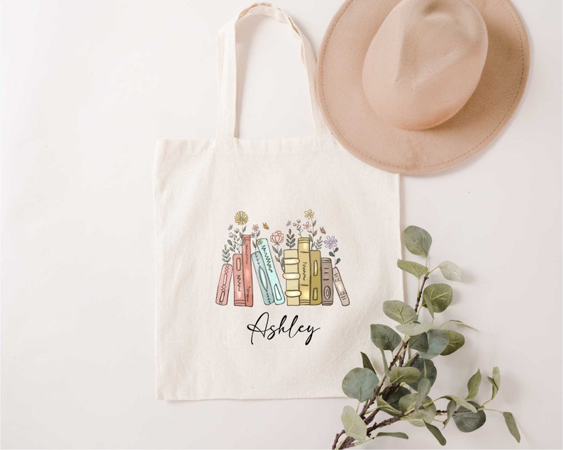 Library Tote Bag, Books Tote Bag, Custom Bookish Bag, Book Lovers Gifts, Reader Tote Bag, Librarian Gifts, Library Book Bag, English Teacher Bild 4