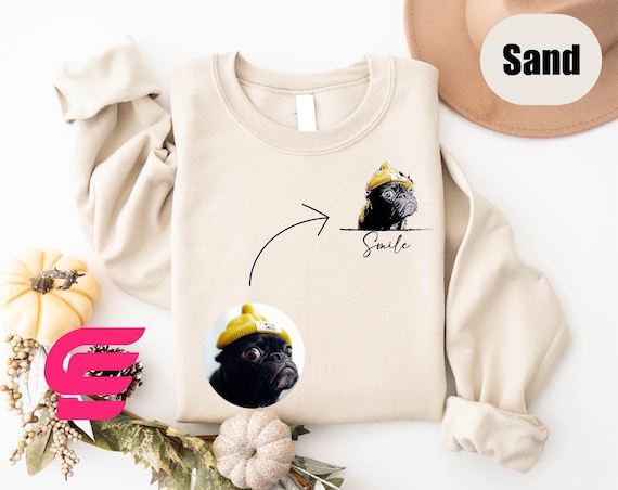 Custom Pet Sweetshirt, Dog Memorial, Pet Portrait, Custom Cat Sweater, Dog Mom, Pet Lover Sweater, Personalized Pet Sweater, Dog Lover