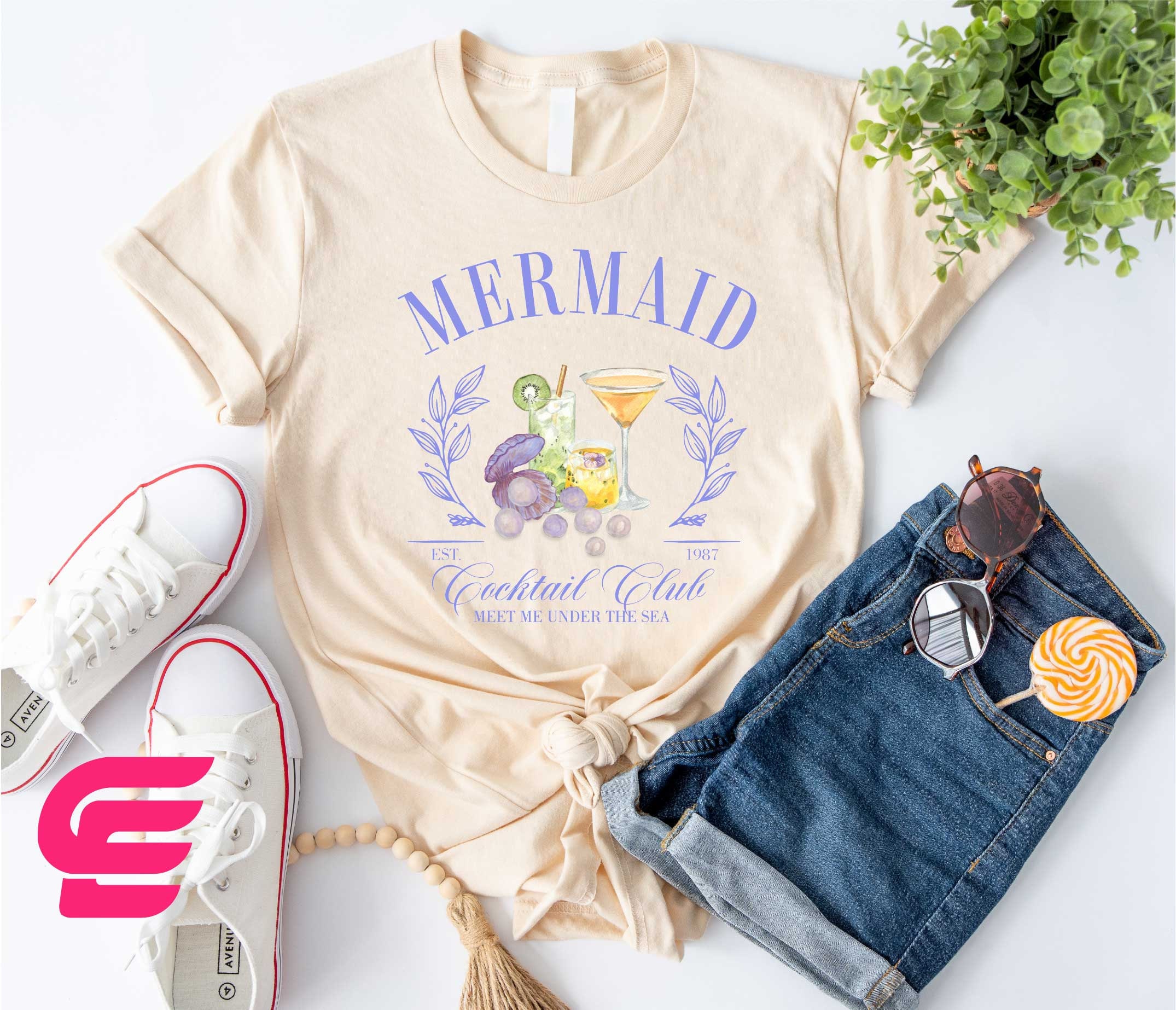 Mermaid Coctail Club Shirt, Bachelorette Shirt,Mermaid Shirt,Summer Party Shirt,Bachelorette Coctail Club Shirt,Bride Party Shirt,Bride Gift