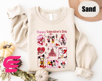 Disney Valentine's Day Sweatshirt, Mickey and Friends Shirt, Disney Trip Sweater, Disney Love T-Shirt, XOXO Tee, Disneyland Herat Gift