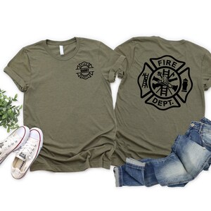 Fire Department Shirt, Firefighter T-shirt, Fireman Tee, Gift For Fireman, Fire Dept. Logo Shirt, Fire Fighter Gift, First Responder Shirt image 3