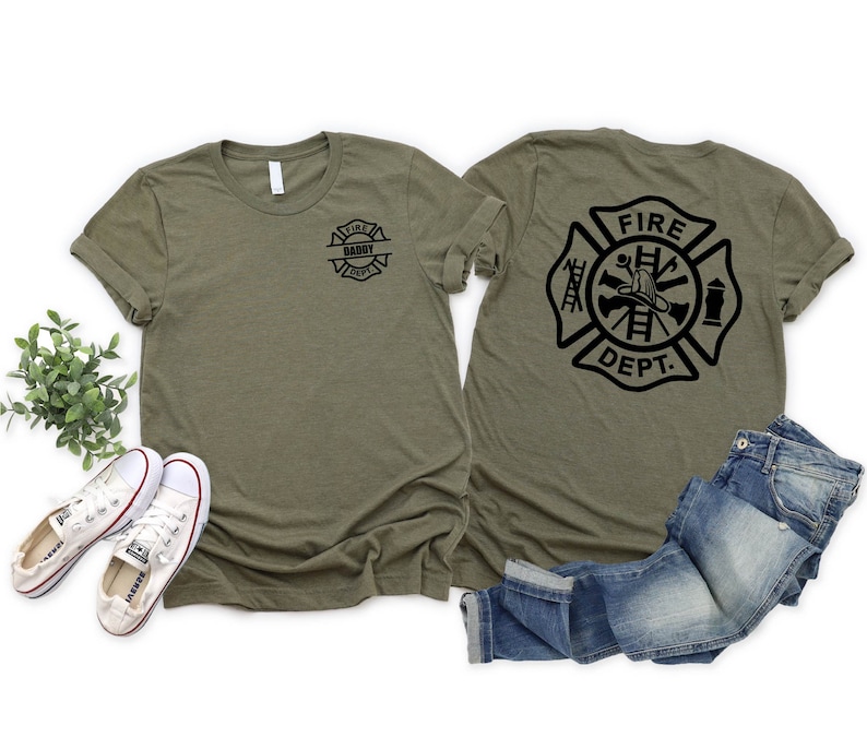 Fire Department Shirt, Firefighter T-shirt, Fireman Tee, Gift For Fireman, Fire Dept. Logo Shirt, Fire Fighter Gift, First Responder Shirt image 3