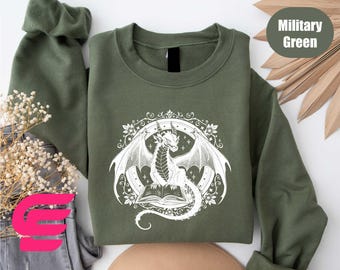 Book Lover Shirt, Fantasy Reader Shirt, Bookworm Sweatshirt, Bookish T-shirt, Dragon Shirt, Fantasy Dragon Sweater, Book Club Shirt