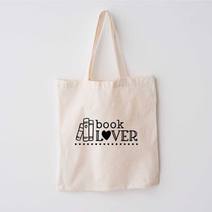 Book Lover Tote Bag, Book Tote Bag, Canvas Tote bag, Tarot Tote bag, Reader Tote bag, Book lover Tote bag, Bookish Bag, Book bag, Bookish image 4