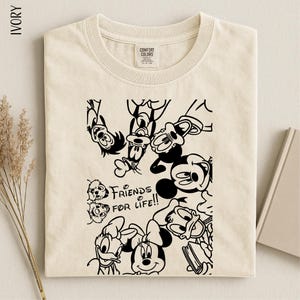 Camiseta Disney Amigos para siempre, Camiseta vintage de Mickey y sus amigos, Camiseta de vacaciones en Disneyworld, Camiseta de viaje familiar a Magic Kingdom Comfort Colors