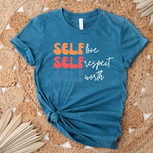 Self Care Shirt, Self Love Shirt, Self Respect Shirt, Motivational Shirt, Anxiety Shirt, Therapist Shirt, Psychologist Tee, Shirt Bild 3