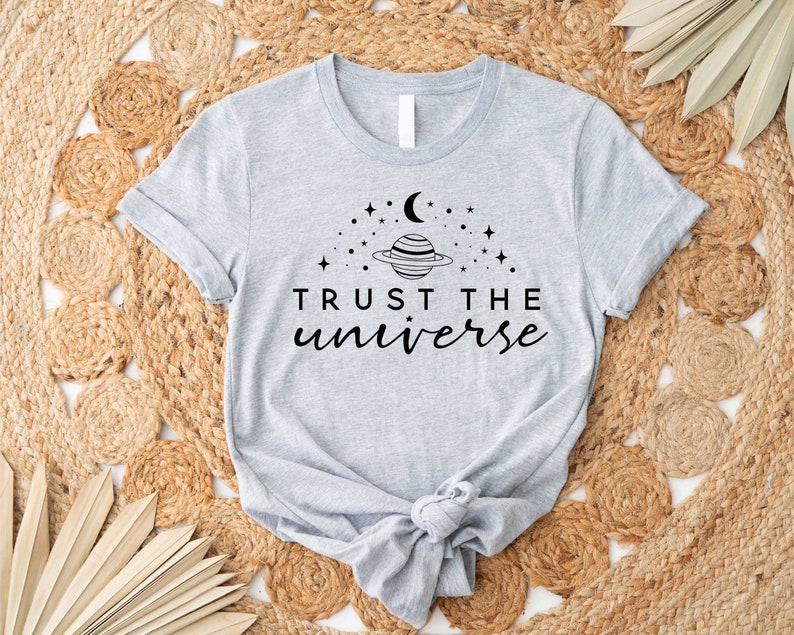 Trust the Universe Shirt, Yoga Gifts For Women, Yoga Teacher Shirt, Meditation Shirt, Spiritual Shirt, Positive Vibes Tee, Space Moon Shirt image 4