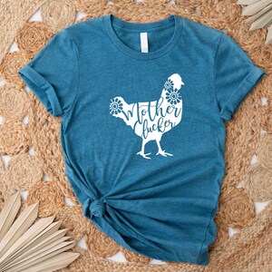 Mother Clucker Shirt, Funny Chicken Tee, Novelty Farmer Tee, Poultry Farm, Animal Shirt, Funny T Shirt for Mom, Gift for Mom cowgirl image 4