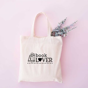Book Lover Tote Bag, Book Tote Bag, Canvas Tote bag, Tarot Tote bag, Reader Tote bag, Book lover Tote bag, Bookish Bag, Book bag, Bookish image 2