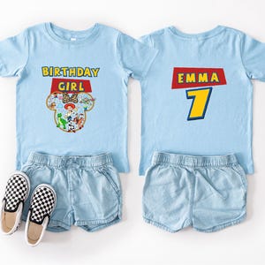 Camiseta personalizada de cumpleaños de Toy Story, camiseta infantil personalizada de Buzz Lightyear y Woody, camiseta personalizada para niño y niña, camiseta a juego para toda la familia.