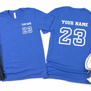 Custom Name and Back Number, Personalized Sports T-Shirt, Sport Team Tee, Your Team Shirts, Toddler Name Shirts, Personalized Custom Raglan