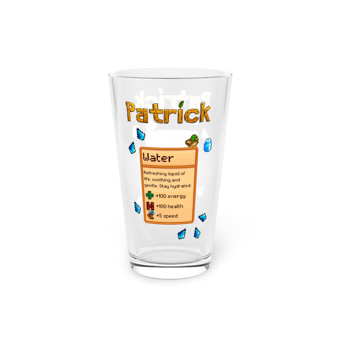 Personalized 2 Name Stardew Valley Glass Cup Water Glass Etsy