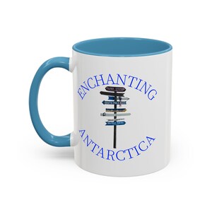 Panneau kilométrique de la station Palmer, accent enchanteur du cercle Antarctique, tasse à café parfaite pour les voyageurs, cadeau pour les aventuriers, cadeau pour les géographes