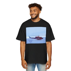 AS 350 Helicopter Oversized Tee: Aviation Enthusiast Gift