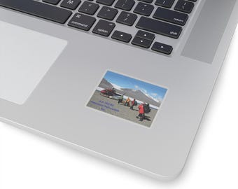 AS 340 B Helicopter Antarctica Kiss-Cut Stickers nature and scientific exploration research helicoptor pilot and passenger