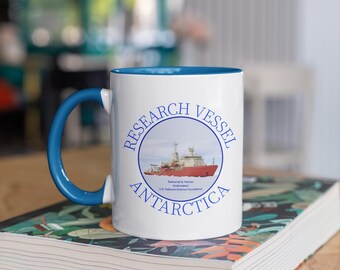Antarctica research Vessel Nathanial B Palmer Coffee Mug - Unique Mug for Nature Lovers, Travel Gifts, Geography Enthusiasts, Adventure