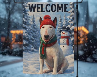 Personalized Pet Garden Flag: Custom Holiday Decor | Christmas Dog Yard Flag