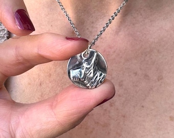 Handmade Silver Terrier Dog Pendant Necklace