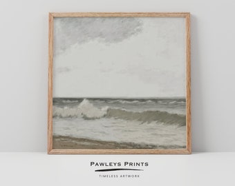 Strand, Ozean, Wellen, Wandkunst, Dekoration, Wanddeko, Digitaldrucke, abstrakte Kunst, Dekoration, Landschaftskunst, digitale Kunst, druckbare Kunst