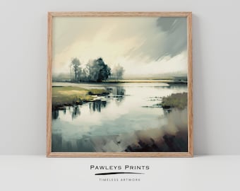 Marsh Landscape Art Print, Home Decor (Digital Download)