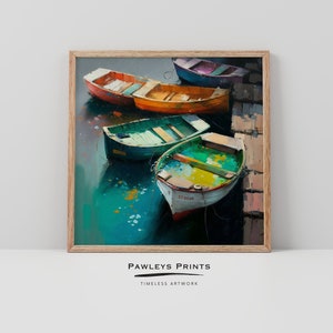 Boats, Lake, Dock, Wall Art, Home Decor, Wall Decor, Digital Prints, Digital Downloads, Art, Art Prints, Printable Wall Art, Digital Art