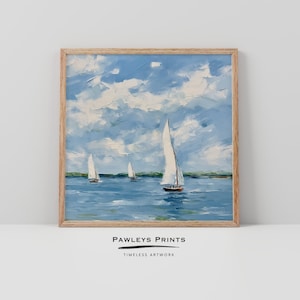 Boats, Sailboats, Lake, Ocean, Wall Art, Home Decor, Wall Decor, Digital Prints, Digital Downloads, Art, Art Prints, Printable Wall Art