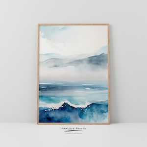 Ocean, Waves, Wall Art, Home Decor, Wall Decor, Digital Prints, Abstract Art, Decor, Landscape Art, Digital Art, Printable Art, Art