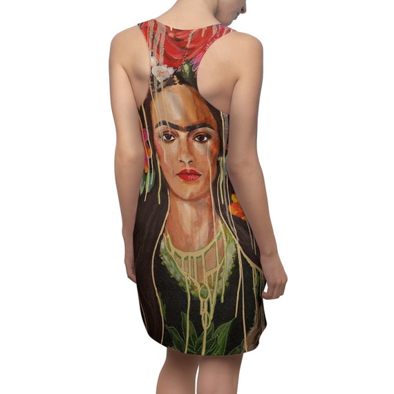 Frida Kahlo Tears of Frida Women's Cut & Sew Racerback Dress (AOP)