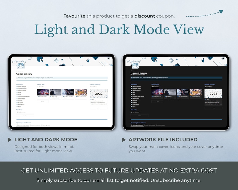 Game Tracker Notion Template Video Game Notebook (Instant Download) Etsy