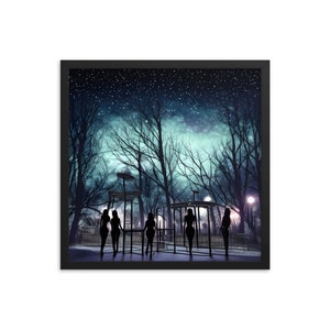 Sternennacht Gerahmtes Poster, erstaunliche sinnliche Kunst