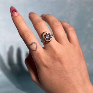 Choose your own crystal ring | aquamarine | moonstone | kunzite | strawberry quartz | lepidolite | gifts for her