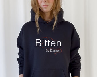 Bitten By Damon Hoodie, Tvd Shirt, Tvd Merch, Tvd Apparel, The Salvatore Brothers, Damon Salvatore Shirt, Damon Salvator Merch