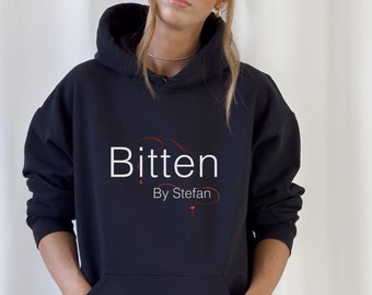 Bitten By Stefan Hoodie, Tvd Shirt, Tvd Merch, Tvd Apparel, The Salvatore Brothers, Stefan Salvatore Shirt, Tvd Gift