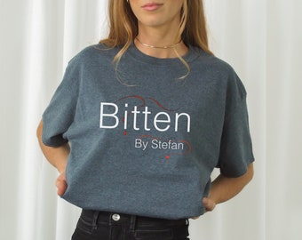 Bitten by Stefan TShirt, Tvd Shirt, Tvd Merch, Tvd Apparel, The Salvatore Brothers, Stefan Salvator Merch, Tvd Fan Gift