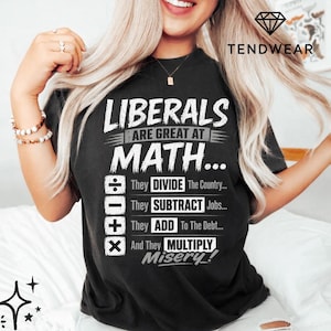 Liberalen zijn geweldig in wiskunde, png: grappig citaat met politieke humor sarcastische statement meme png PNGEgg Vetgedrukte minimalistische stijl (digitale download)