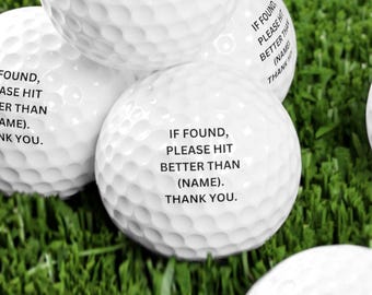 Custom Golf Balls, Set of Six, Personalized Golf Balls, Makes a Great Gift for Husband, High Quality Custom Made Golf Balls for Golf