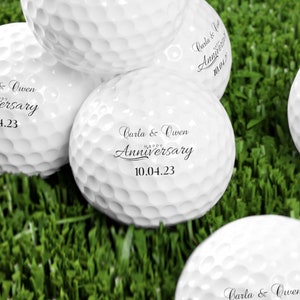 Balles de golf d&#39;anniversaire personnalisées, cadeau de golf d&#39;anniversaire personnalisé, cadeau personnalisé pour anniversaire, cadeau idéal pour mari, femme, amateur de golf