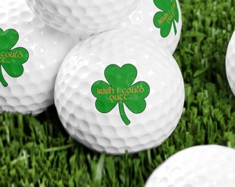 St. Patrick's Day Golf Balls, Irish Golf Gift, Funny Golf Balls, Shamrock Gift for Husband, Men's Golf Gift, Clover Golf Balls, Gift for Dad