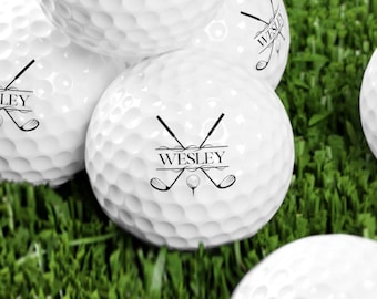 Custom Golf Balls, Set of Six, Personalized Golf Balls, Makes a Great Gift for Husband, High Quality Custom Made Monogrammed Golf Balls