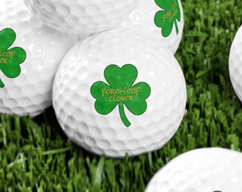 St. Patrick's Day Golf Balls, Irish Golf Gift, Funny Golf Balls, Shamrock Gift for Husband, Men's Golf Gift, Clover Golf Balls, Gift for Dad