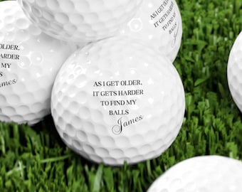 Custom Golf Balls, Set of Six, Personalized Golf Balls, Makes a Great Gift for Husband, High Quality Custom Made Golf Balls, Customized Ball