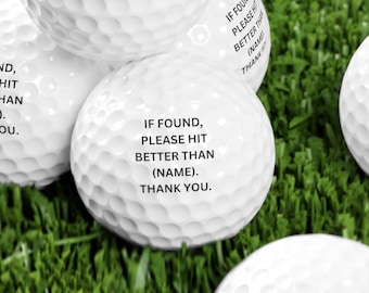 Custom Golf Balls, Set of Six, Personalized Golf Balls, Makes a Great Gift for Husband, High Quality Custom Made Golf Balls for Golf