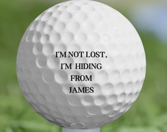 Custom Golf Balls, Set of Six, Personalized Golf Balls, Makes a Great Gift for Husband, High Quality Custom Made Golf Balls, Customizeable