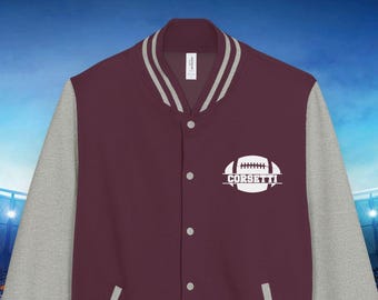 Custom Football Letterman Jacket, Personalized Varsity Jacket, Football Team Jacket, Football Coach Gift, Football Lover Gift, Team Captain